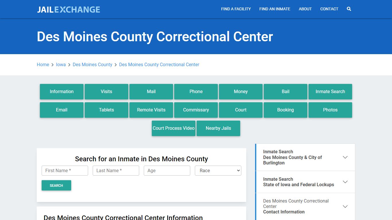 Des Moines County Correctional Center - Jail Exchange